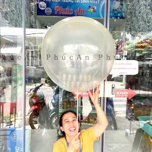 Bóng cao su trong suốt 24INCH đựng kim tuyến lấp lánh trang trí tiệc sinh nhật