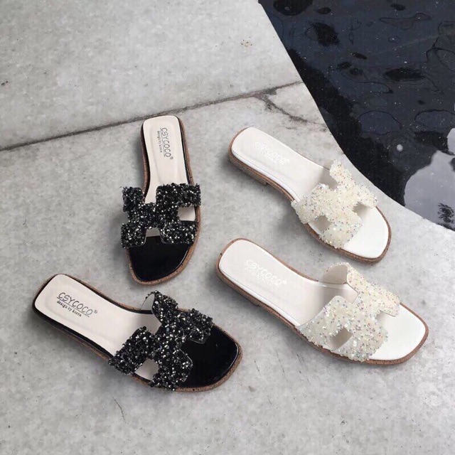 Dép chữ H đính đá