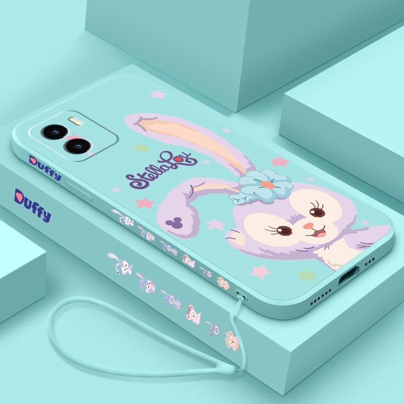 Ốp Điện Thoại silicone In Hoạt Hình Kèm Dây Đeo Cho Vivo y15 y15s y15a y1s
