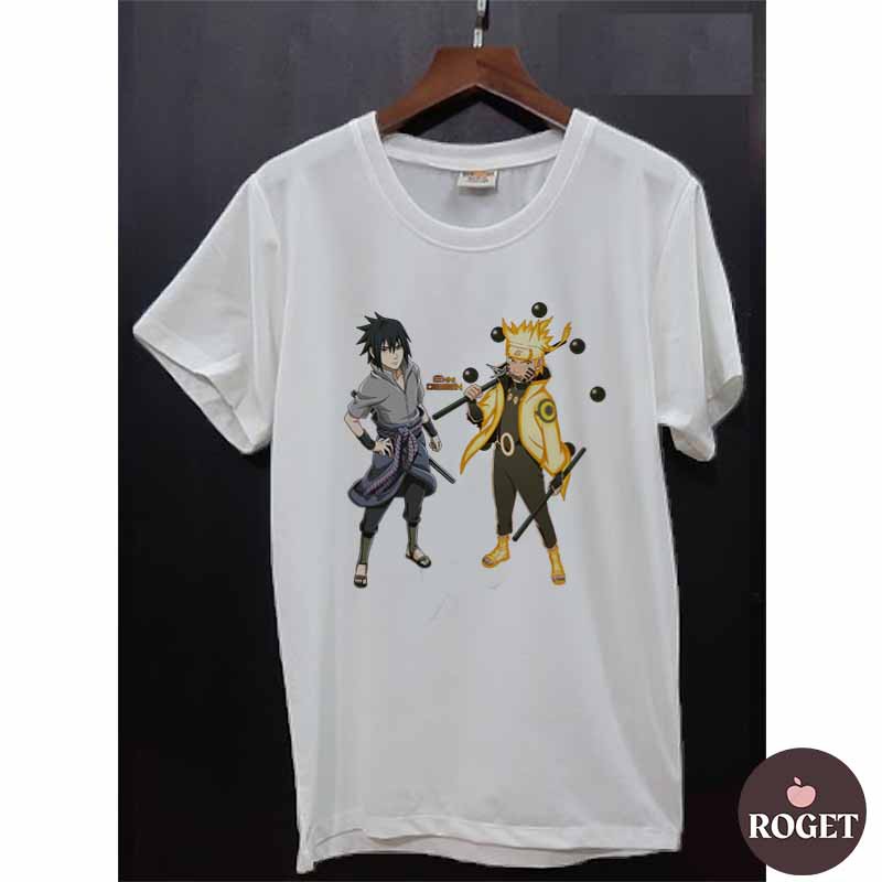 Áo thun Unisex Sasuke và Naruto lục đạo