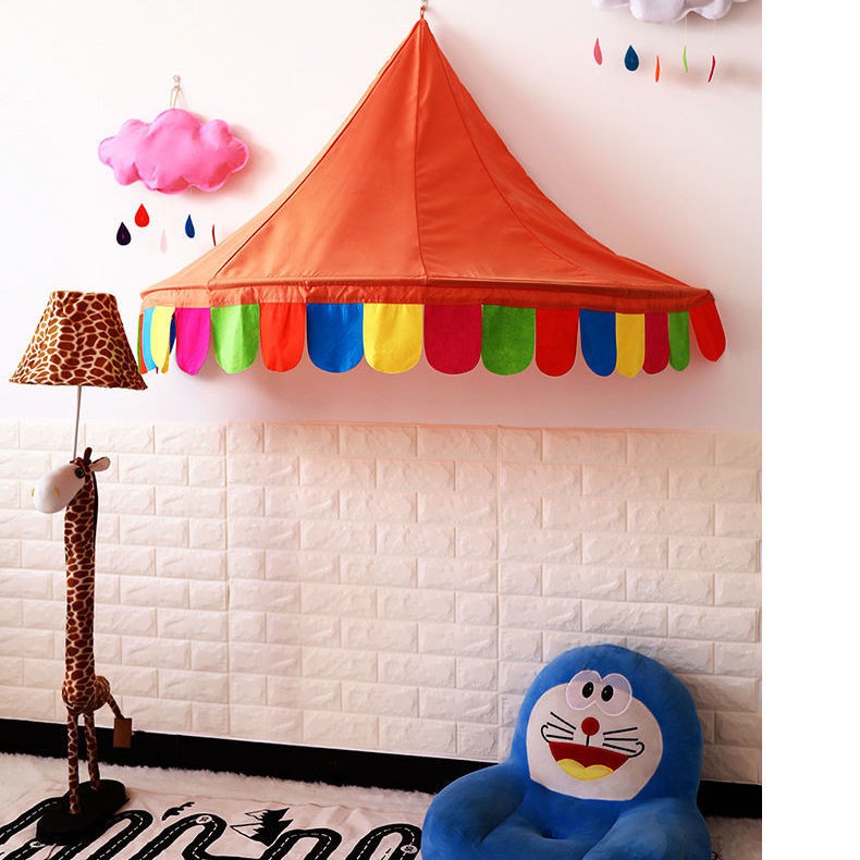 Rèm trong nhà trẻ em, đạo cụ chụp ảnh bằng vải cotton, tường bán nguyệt lều treo lều búp bê Góc đọc sách chống muỗi cho
