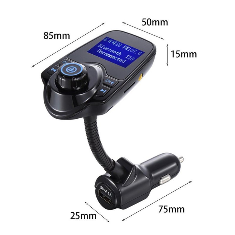 Củ Sạc Trên Ô Tô Bluetooth Không Dây Tích Hợp Fm Transmitter Mp3 Radio Bộ Sạc Usb