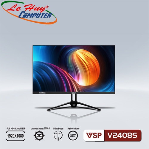 Màn hình máy tính VSP V2408S 24inch FullHD 75Hz VA Đen