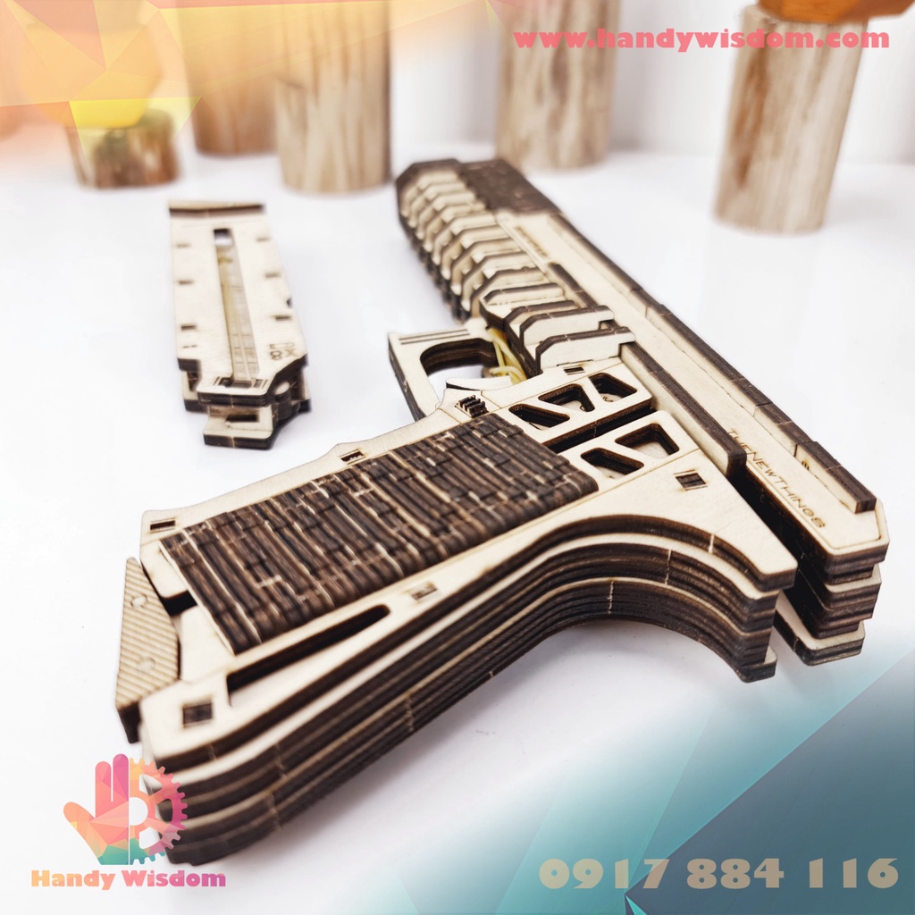 Mô hình lắp ghép gỗ - Desert Eagle - Lục Bạc