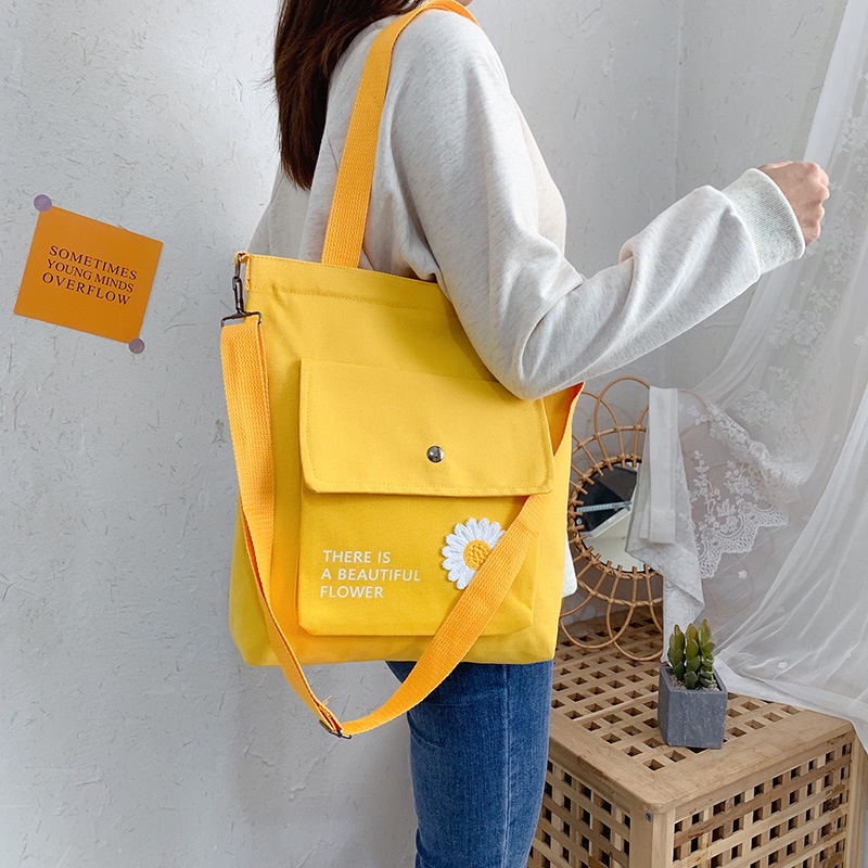 Túi Xách Canvas Phong Cách Hàn Quốc Đơn Giản Mới Cho Nữ