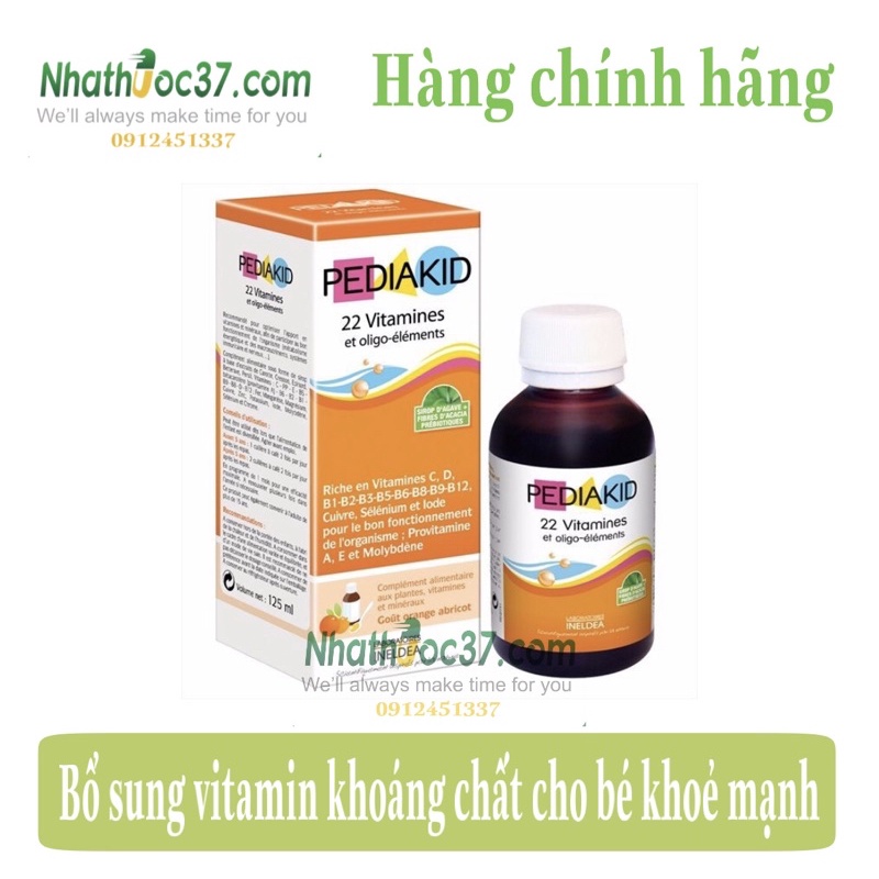Pediakid 22 vitamin bổ sung vitamin cho bé