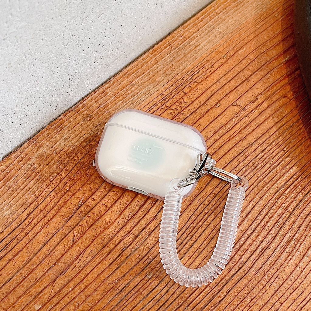 Vỏ Bảo Vệ Hộp Sạc Tai Nghe airpods 1 2 Pro 3rd Generation Pro 1/2 Trong Suốt Chống Sốc Họa Tiết Hoạt Hình Kèm Dây Đeo Kiểu Nhật Hàn