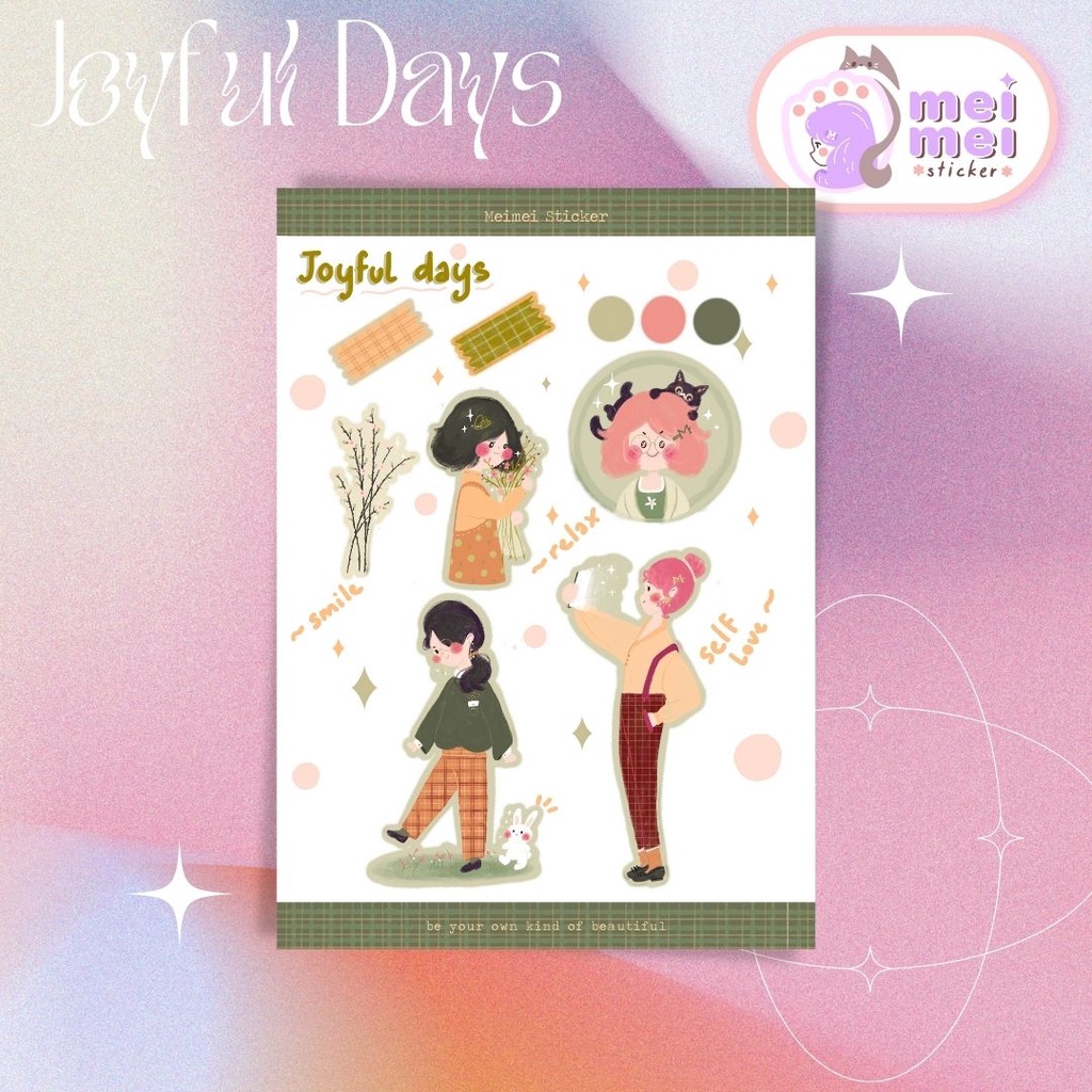 Joyful Days -  Sticker chống nước - Meimei Sticker