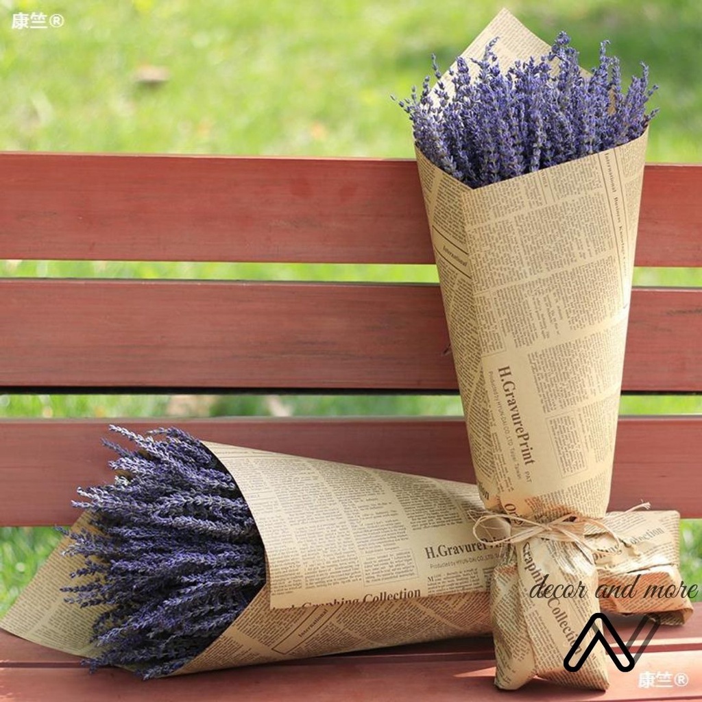 Hoa khô lavender thơm dịu, Hoa oải hương bó 30 cành trang trí decor nhà cửa