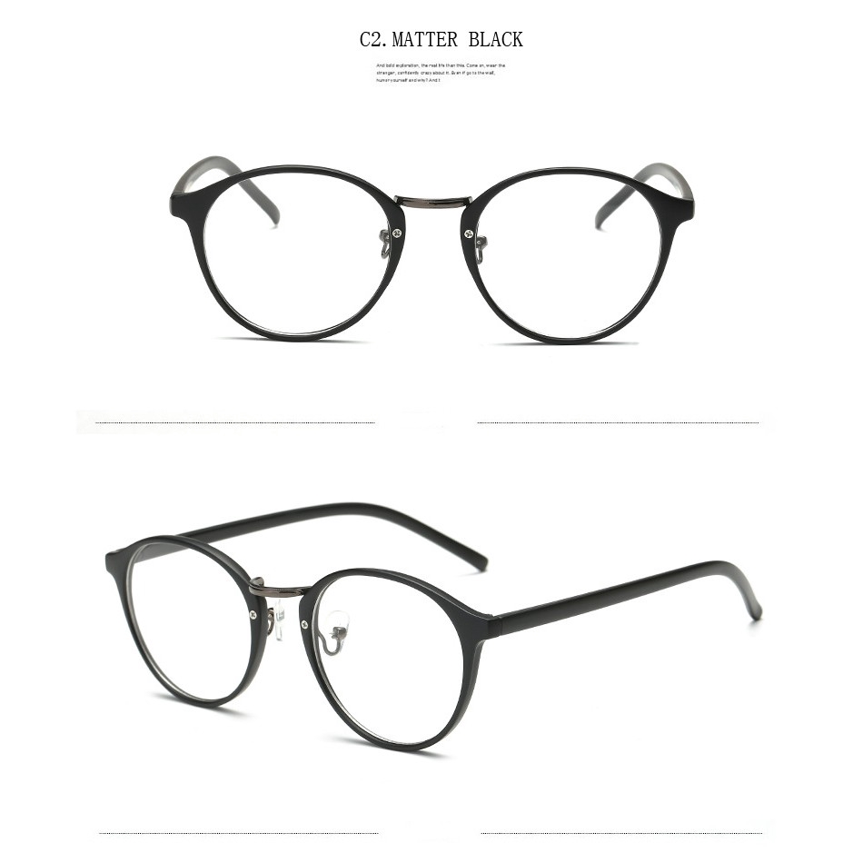 Mắt kính gọng tròn trong suốt phong cách vintage thời trang cho nữ | BigBuy360 - bigbuy360.vn