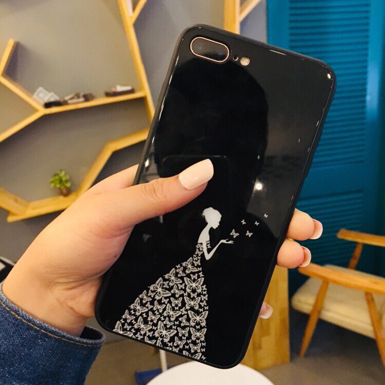 Ốp Lưng iphone Kính Cường Lực Princess - k242