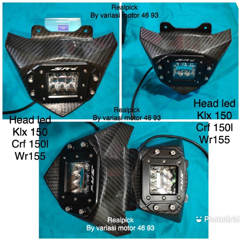 Đèn Pha led Bằng Nhựa Sợi carbon Cao Cấp Cho Xe Crf 150 klx 150 wr155 abs