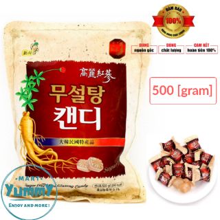 Kẹo sâm không đường Hàn Quốc 500 gram - Kẹo hồng sâm Hàn Quốc 500 gram.