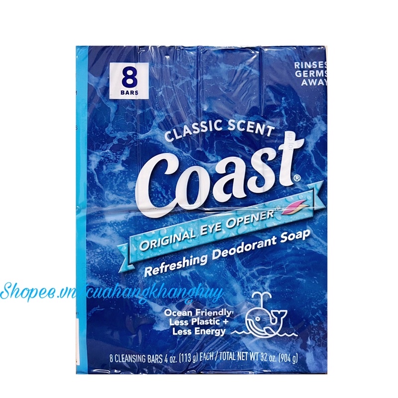 Xà bông cục nguyên lốc COAST Classic Scent (8 cục x 113 g)