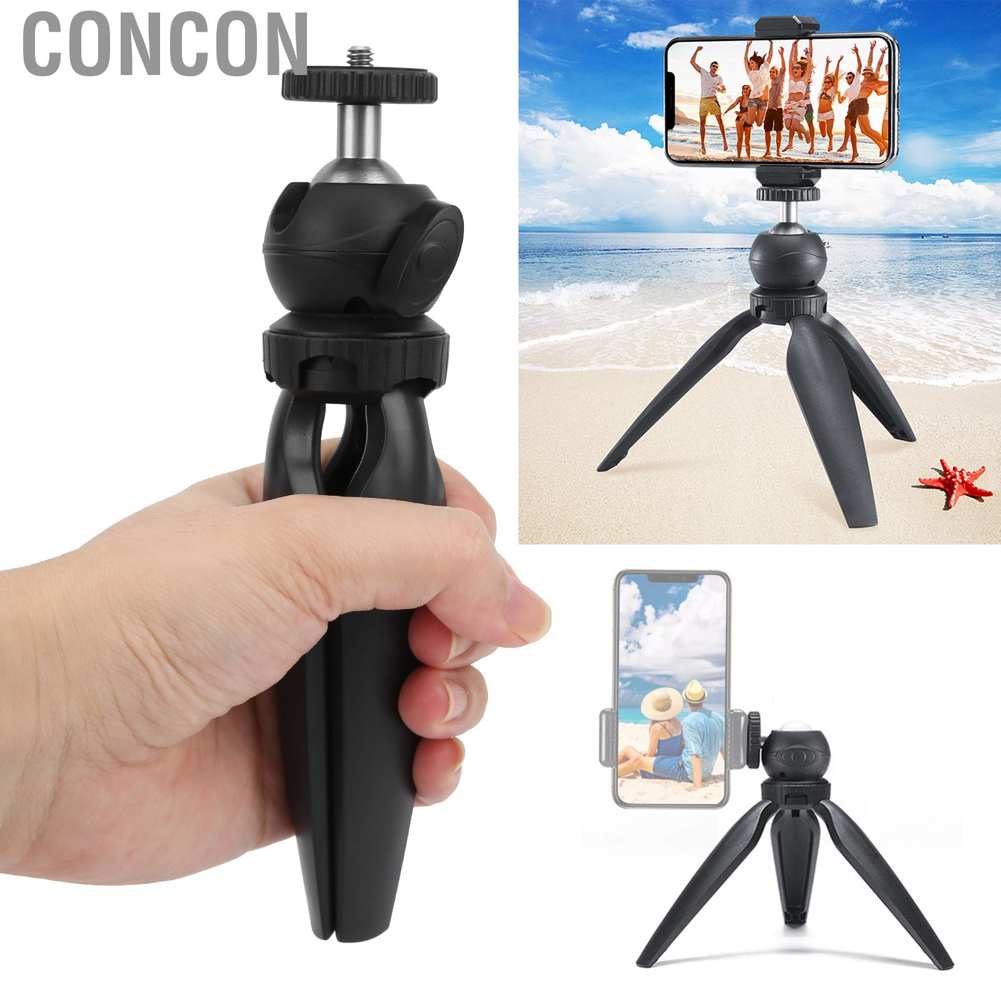 Concon Camera Phone Stand Tripod Lightweight Mobile Support Desktop Smartphone