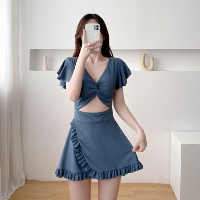 Đồ Bơi Nữ Kín Đáo (Tím than) - Bikini Áo Tắm 1 Mảnh Dạng Váy (Hàng Quảng Châu) | BigBuy360 - bigbuy360.vn