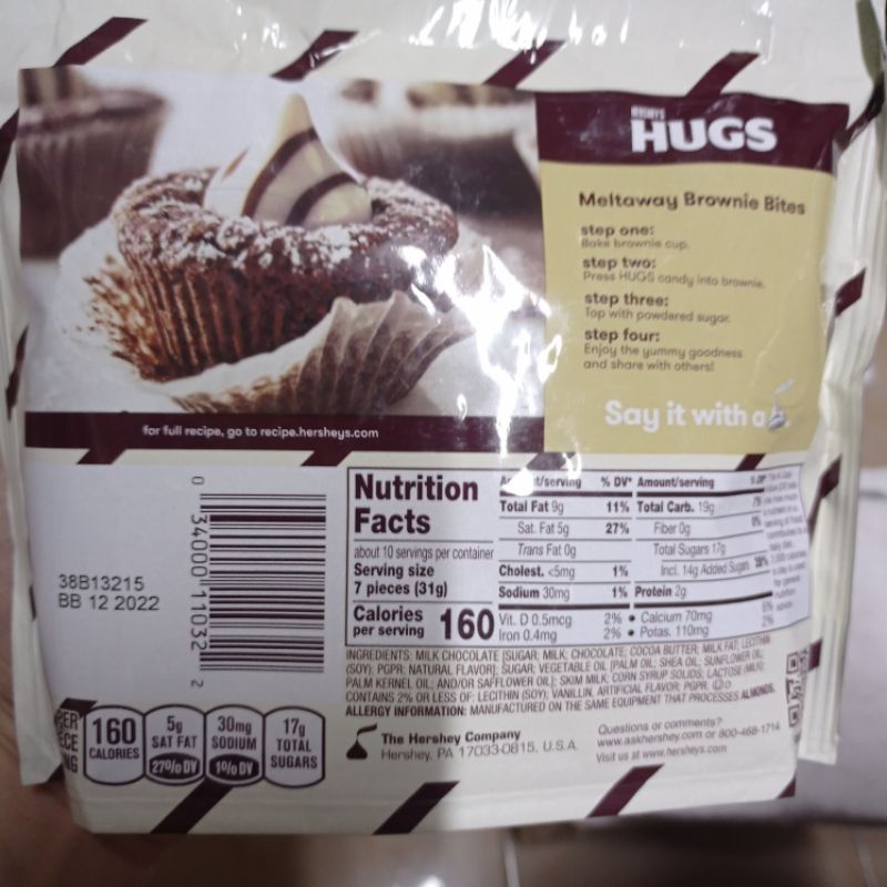 Socola hershey's Kisses chocolate gói 283g của Mỹ