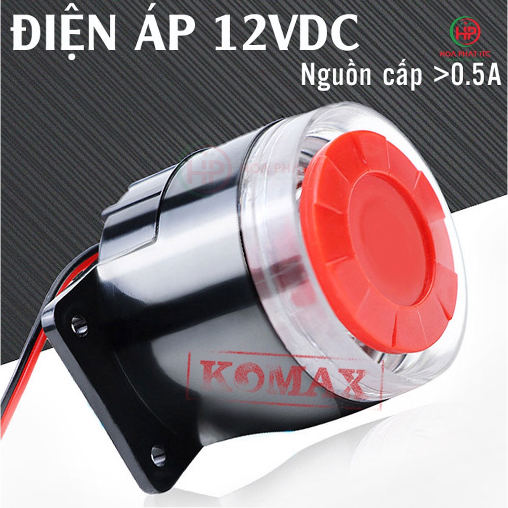 Còi báo động 12v kèm đèn LED nhấp nháy KM-A08L