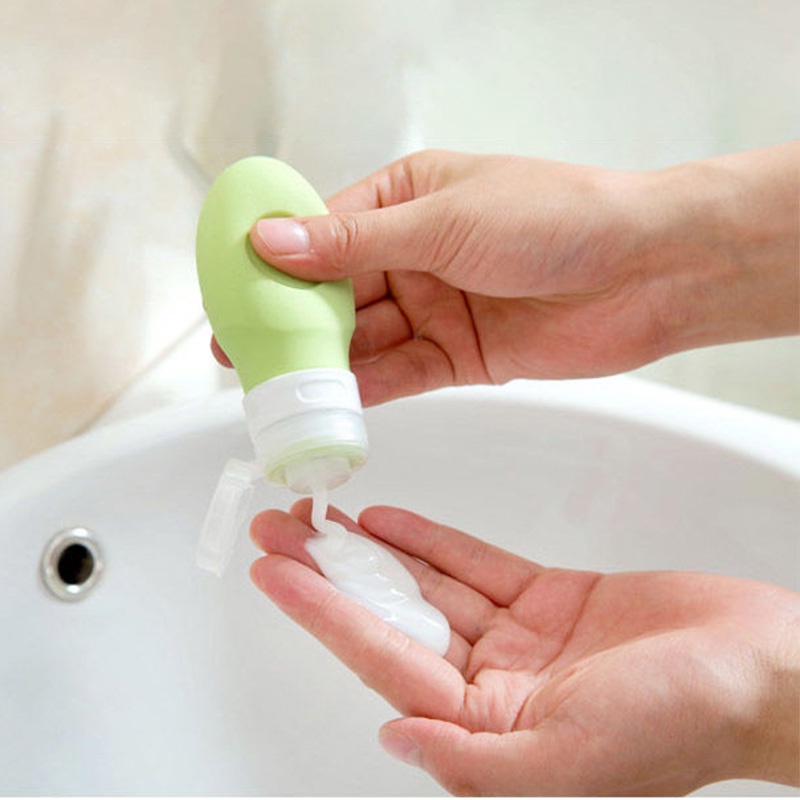 Chai Silicone Dạng Nhấn Đựng Mỹ Phẩm Tiện Lợi Khi Đi Du Lịch