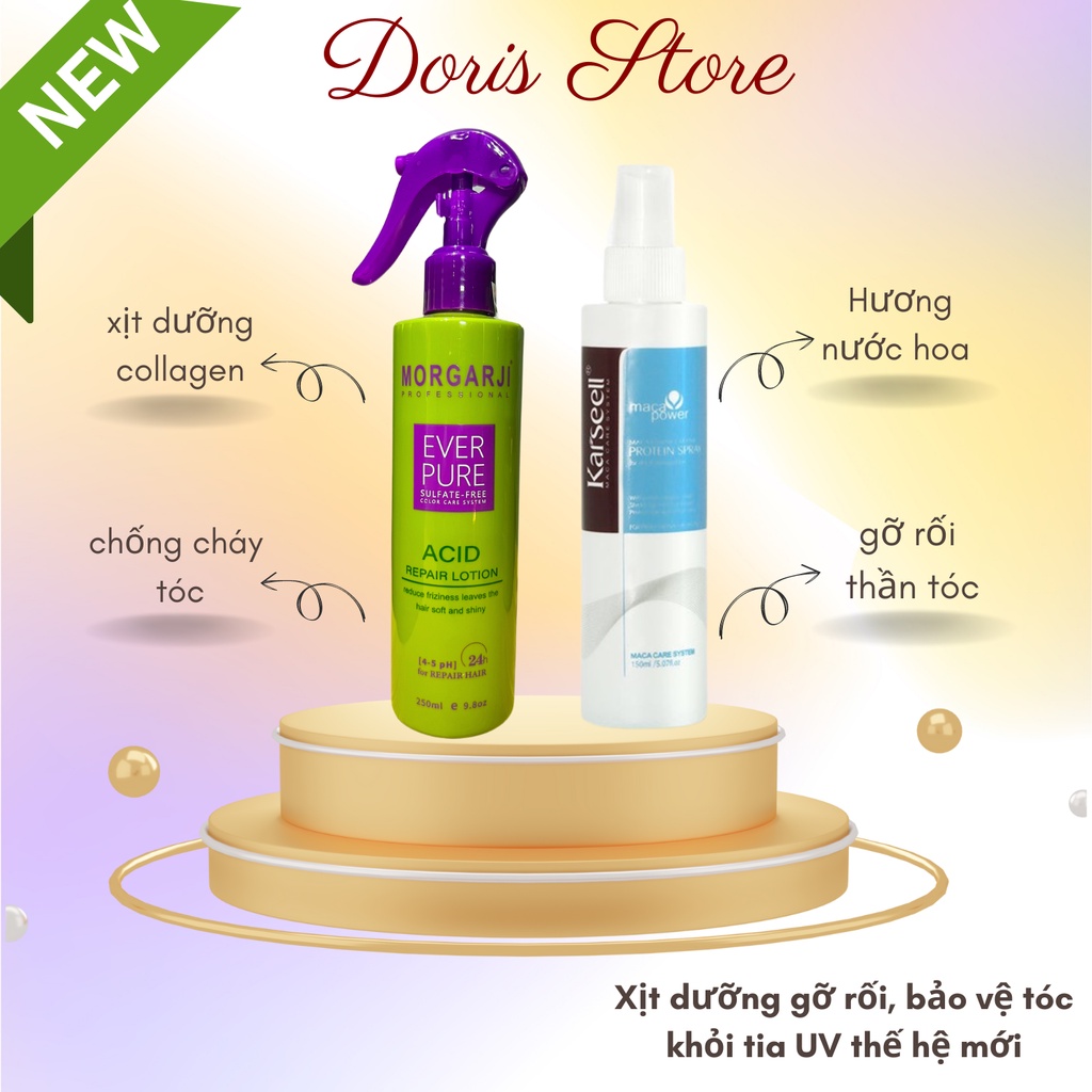 Xịt dưỡng tóc chống cháy gỡ rối tóc Karseell 150ml phục hồi bảo vệ tóc khỏi nhiệt độ và tia uv CHÍNH HÃNG