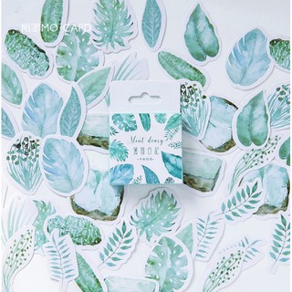 Bộ hình dán Sticker Nhật Ký Bạc Hà 45 miếng đáng yêu trang trí tranh, sổ tay, planner