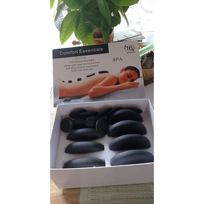 Bộ đá nóng massage 16 viên( hàng đẹp đóng hộp)