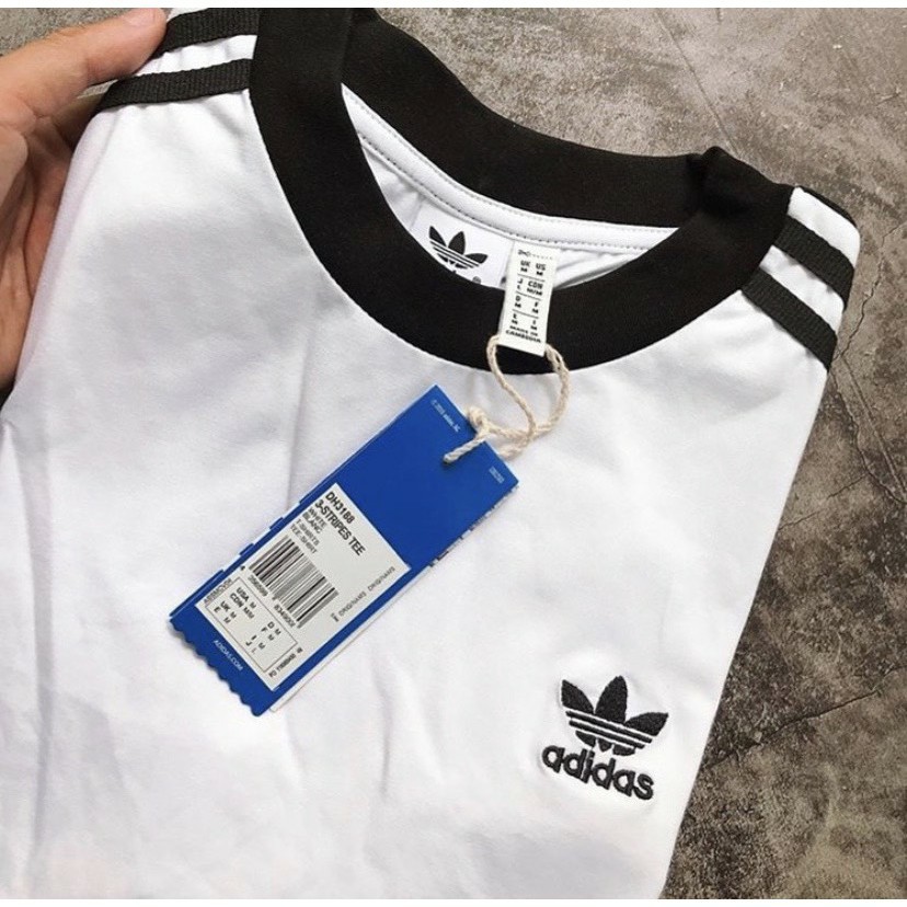 👉SALE HOT💝Áo Thun Adidas 3-Stripes White Nam Nữ Full Tag Code