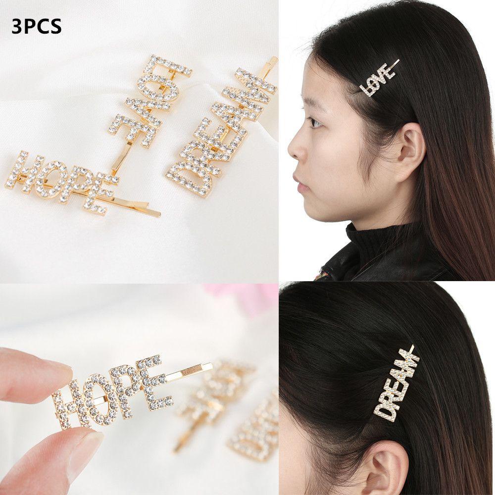 Set 3 Kẹp Tóc Kim Loại Thời Trang Cho Nữ