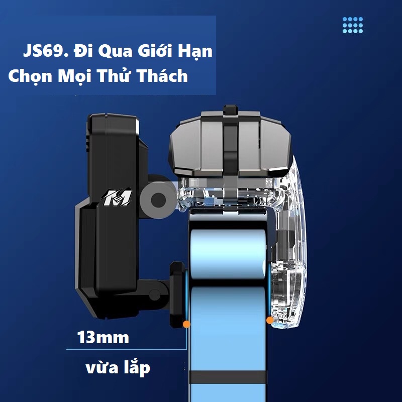 Nút bắn PUBG Auto Tap 68 nhịp/s chơi game mobile 6 ngón JS69 bản nâng cấp Js65, Nút bấm tay cầm chơi gaming FF, PUPG.