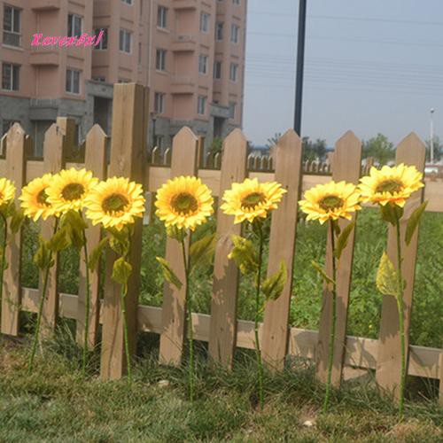 1 Hàng Rào Hoa Hướng Dương Nhân Tạo Trang Trí
