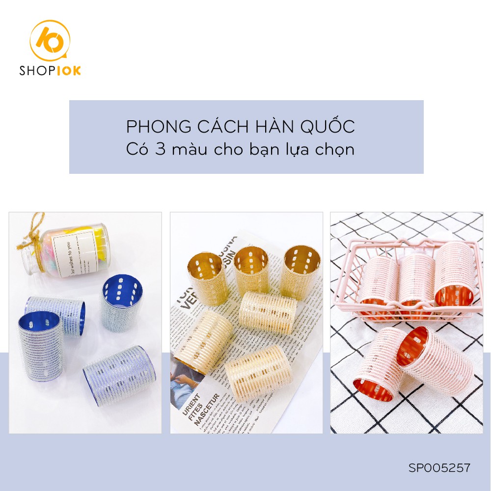 Lô uốn tóc mái SHOP10K, Cuốn mái mưa tự dính,  tóc xoăn lõi nhôm - SP005257