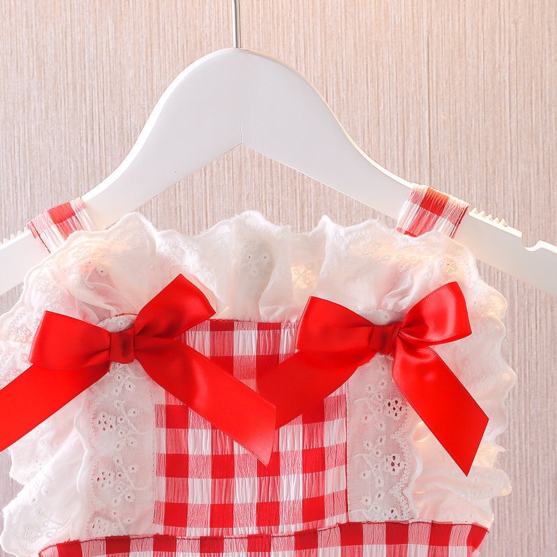 Đầm Công Chúa Hai Dây Phong Cách Lolita Thời Trang Mùa Hè Cho Bé Gái
