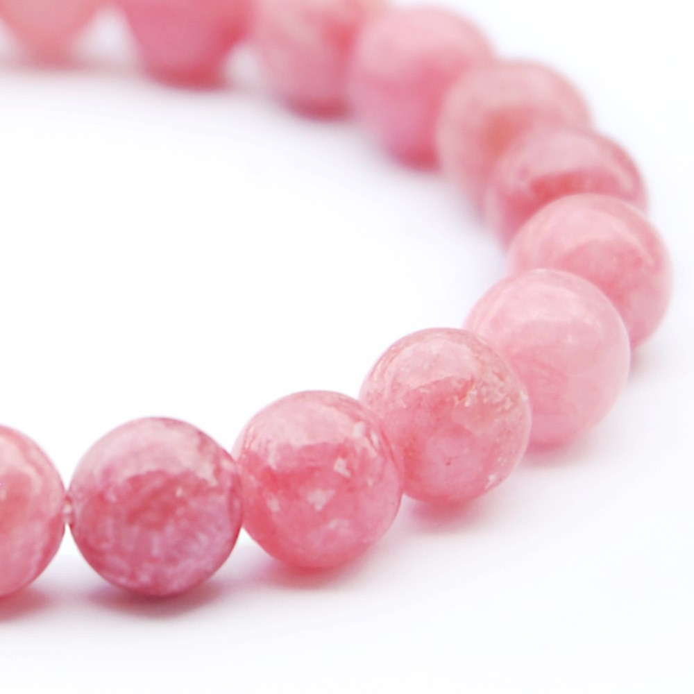 Vòng Tay Đá Rhodochrosite Màu Hồng Cao Cấp