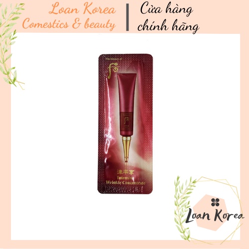 Gói kem mắt chống nhăn Whoo Đỏ Wrinkle Essential Cream 1ml