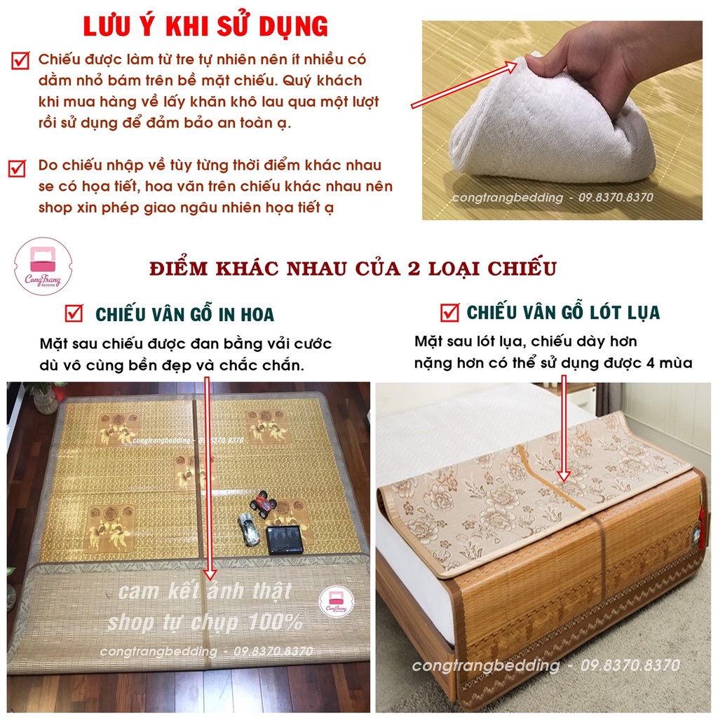 Chiếu trúc vân gỗ PHONG ANH, chiếu trúc tre in hoa tây bắc, cao bằng mùa hè mát lạnh nhiều size(1m/1m2/1m5/1m6/1m8/2m2)