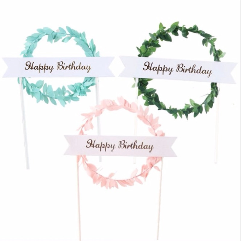 Que cắm trang trí bánh kem hình chữ Happy Birthday