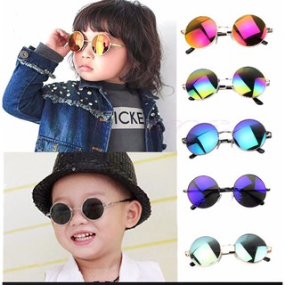Kính tráng gương thầy bói cho bé Chống Tia UV Gọng Kim Loại - màu ngẫu nhiên