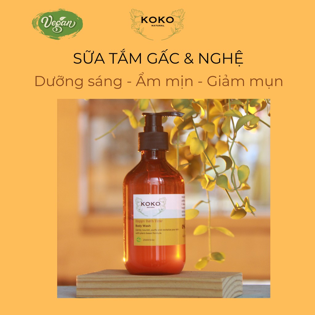 Sữa tắm gấc & nghệ dưỡng sáng da - Koko Natural Official 250ml