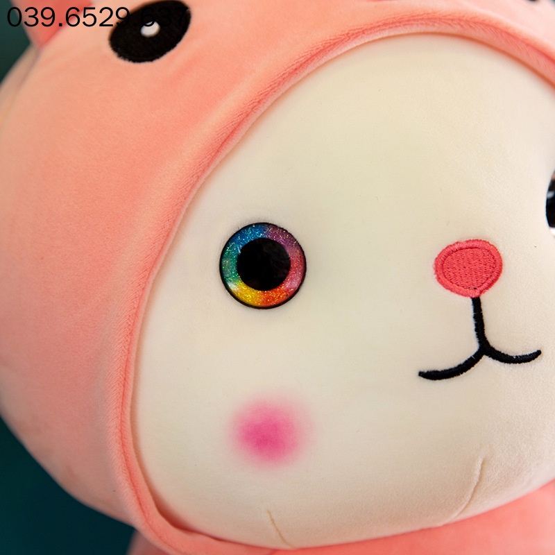 Gối ôm hình thỏ ham ăn, gấu nhồi bông teddy bear hàng nhập khẫu cao cấp BIG Quà tặng ngày sinh nhật cô gái