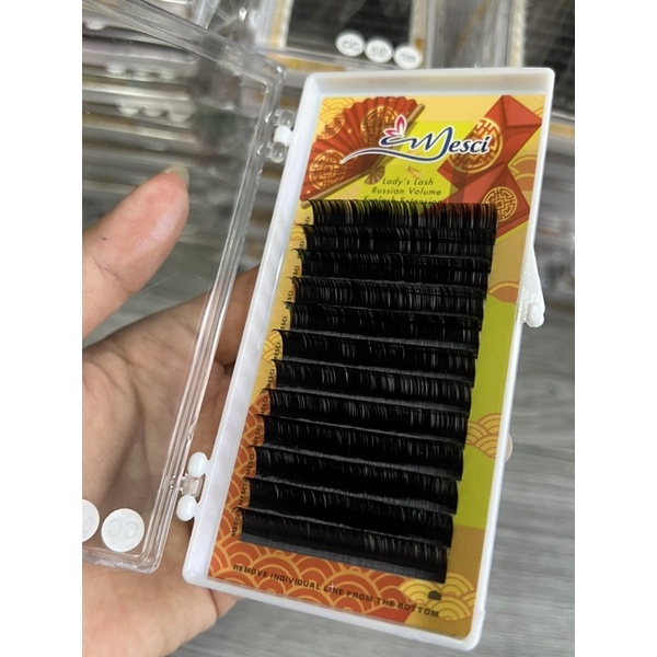 Lông mi nối Mesci 0.07 C, 0.07 Cc, 0.07 D  - mi khay