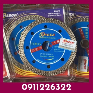 Lưỡi cắt gạch men, cắt đá, cắt gạch ngói gốm sứ omega Loại 1- phi 110 hộp 10 lưỡi
