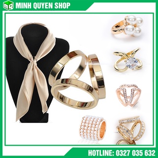Nút Thắt Khăn Lụa (Choàng Cổ)/ Nút Buộc Khăn Hợp Kim Cao Cấp Trendy