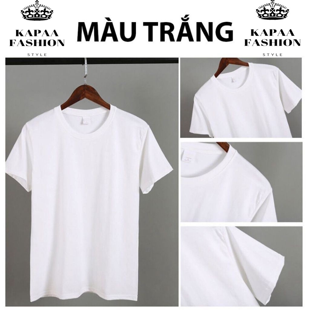 Áo Thun Nam Cổ Tròn Cao Cấp ( nhiều màu) Tay Ngắn, chất cotton bề mặt vải mềm KAPAA AT01