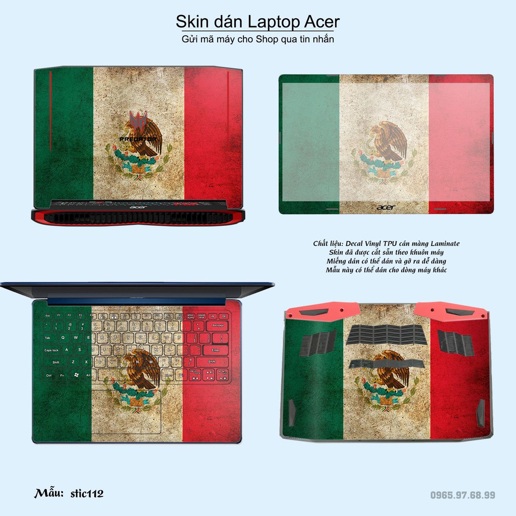 Skin dán Laptop Acer in hình Hoa văn sticker _nhiều mẫu 19 (inbox mã máy cho Shop)