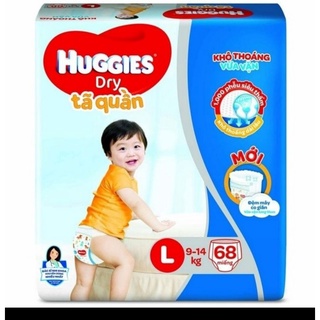 Tã quần huggies dry gói cực đại m74, l68