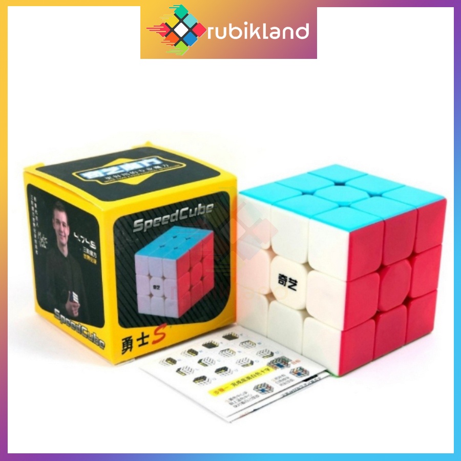 Rubik 3x3 QiYi Warrior S Stickerless Rubic 3 Tầng Không Viền Đồ Chơi Trí Tuệ