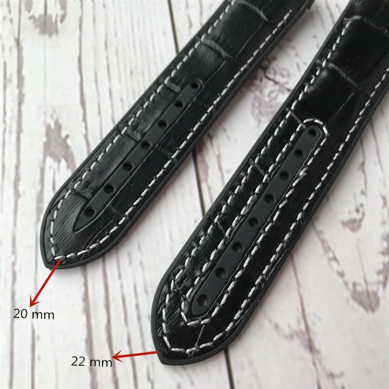 Dây Đeo Bằng Da Thật Và Silicon Phù Hợp Cho Omega Seamaster 300 20 22mm