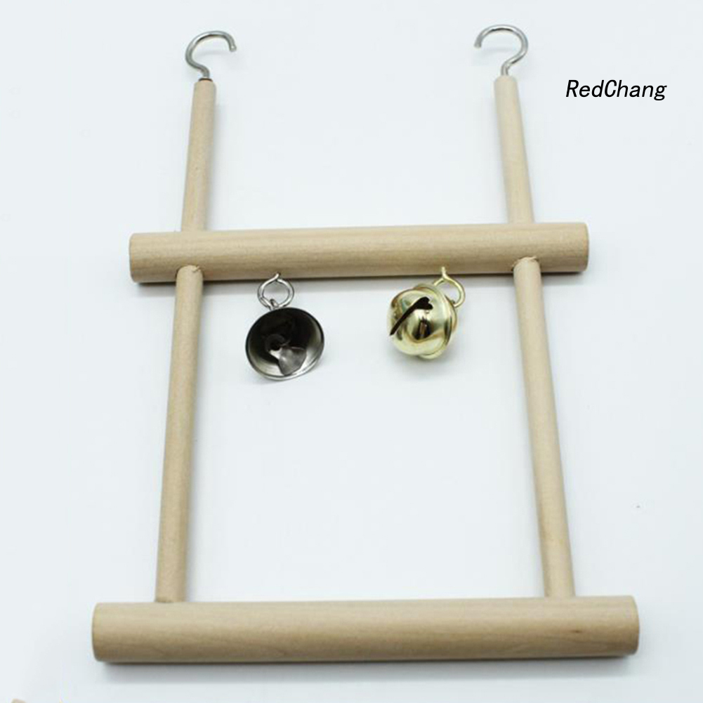 Đồ Chơi Xích Đu Gỗ Treo Lồng Cho Chim Vẹt