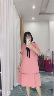 Đầm bầu xinh công sở dáng suông