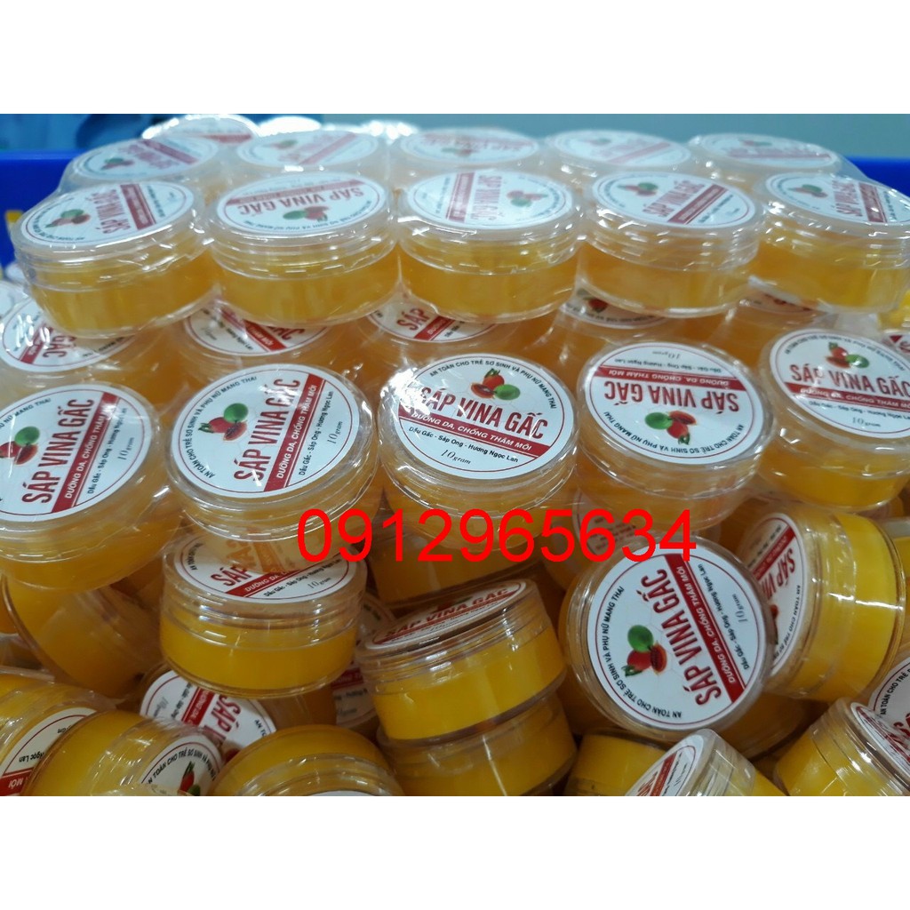Sáp Vina gấc dưỡng môi cho đôi môi mờ thâm dưỡng ẩm căng mọng chống lão hóa không khô nẻ bong tróc